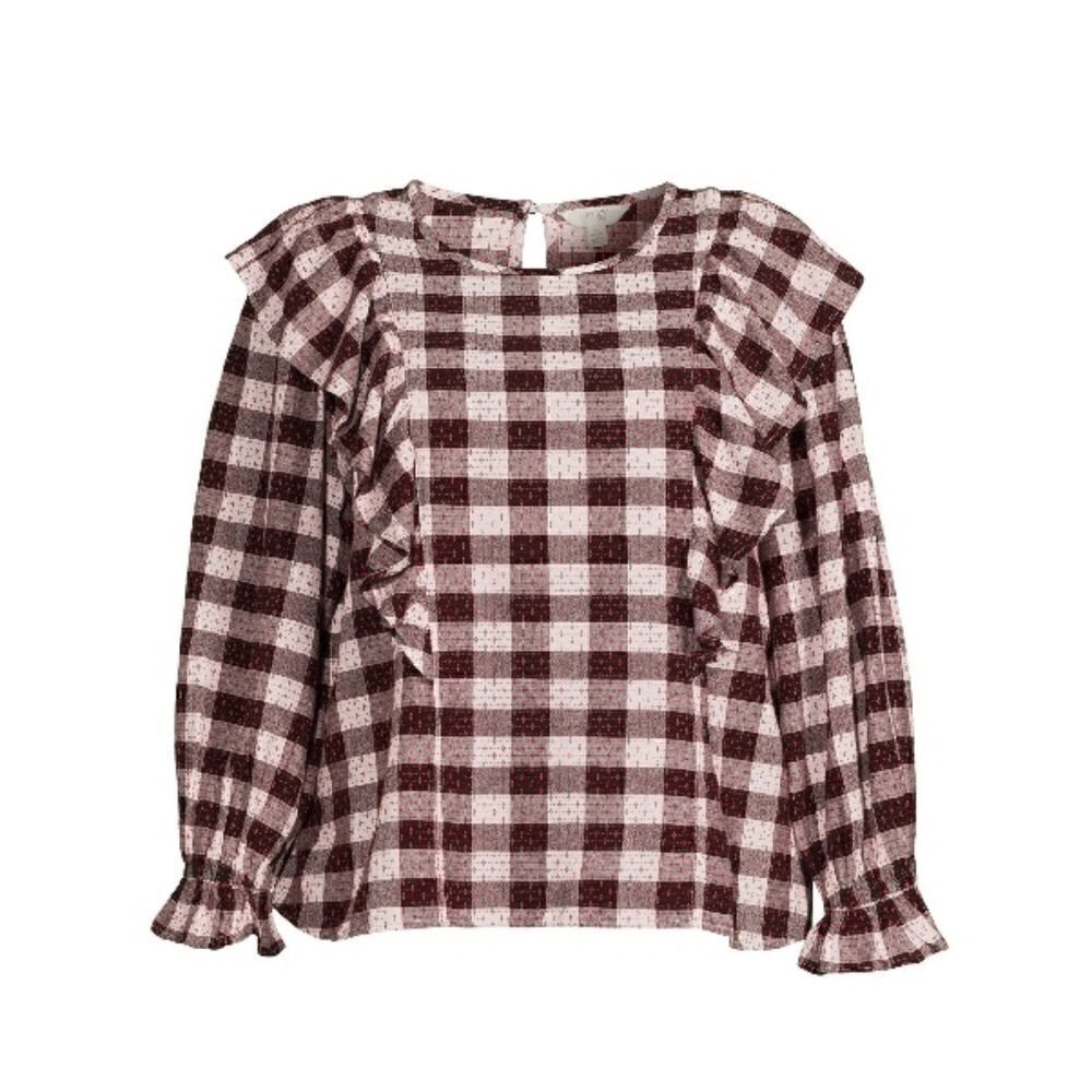 Women's Plus Ruffle Long Sleeve Blouse Shirt Top Size 2X